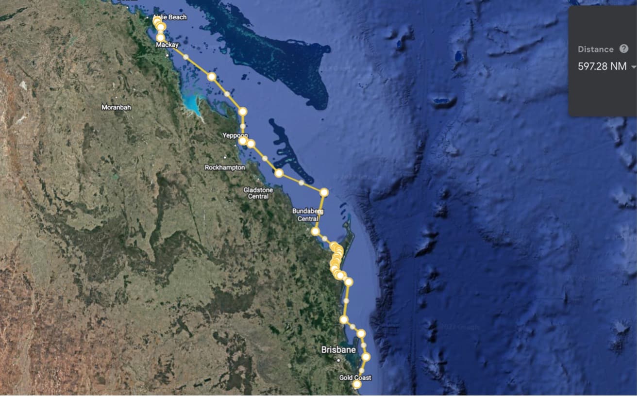 Migration trip map