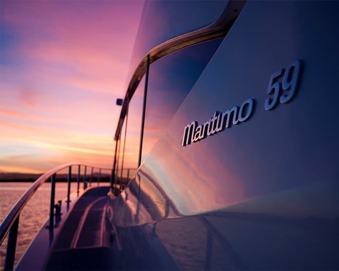MARITIMO LAUNCH PEERLESS M59 AT SANCTUARY COVE INTERNATIONAL BOAT SHOW